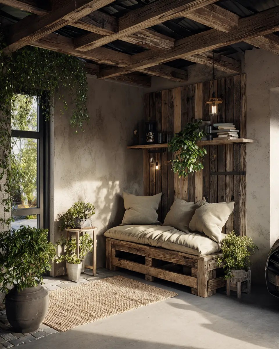 Warm Wood Rustic Garage Decor Ideas