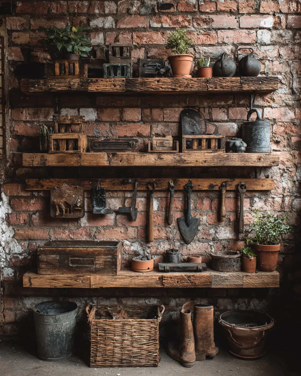 Warm Wood Rustic Garage Decor Ideas