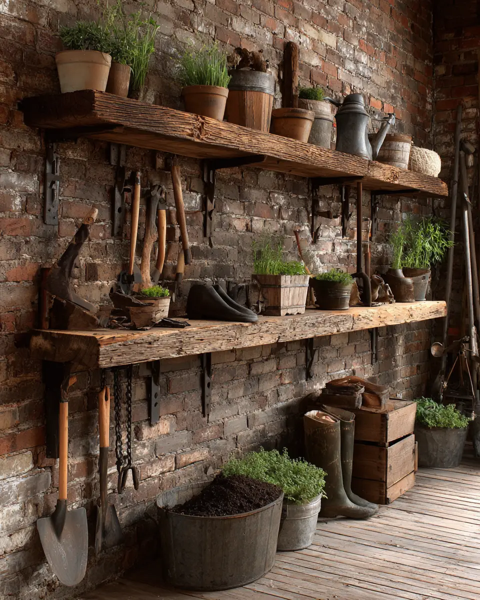 Warm Wood Rustic Garage Decor Ideas
