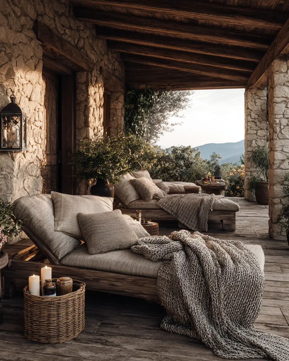 Warm Wood Rustic Patio Decor Ideas