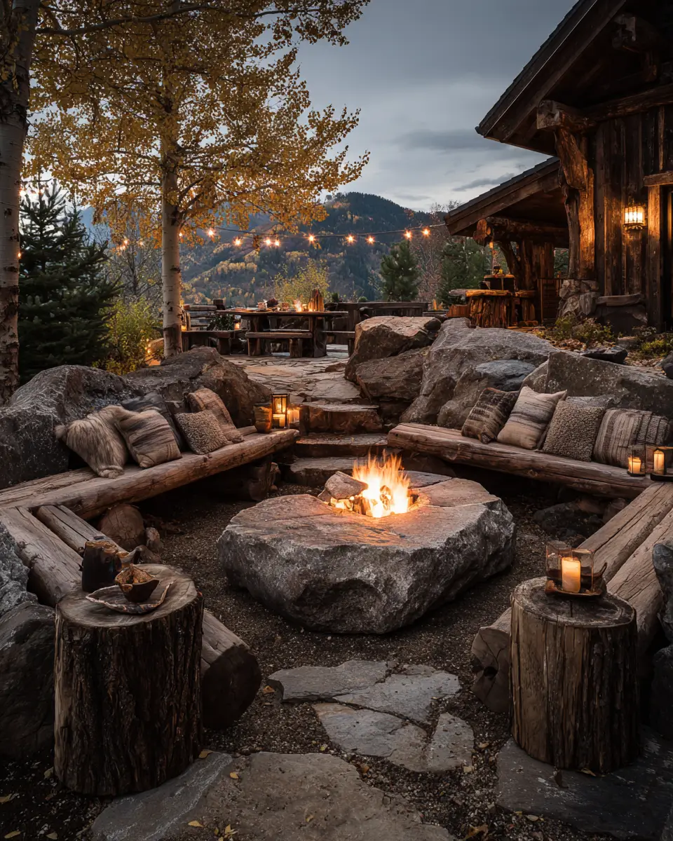 Warm Wood Rustic Patio Decor Ideas