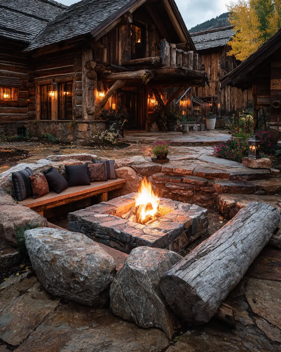 Warm Wood Rustic Patio Decor Ideas