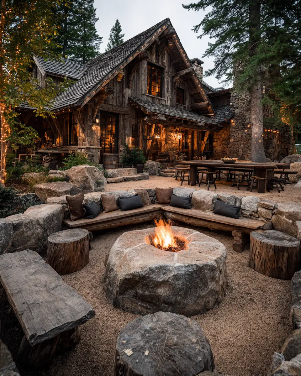 Warm Wood Rustic Patio Decor Ideas