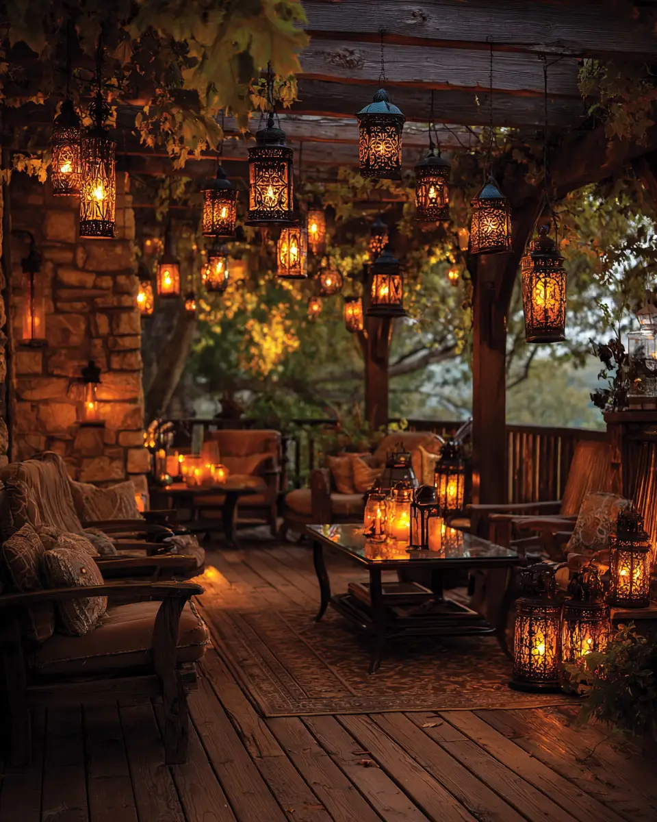 Warm Wood Rustic Patio Decor Ideas