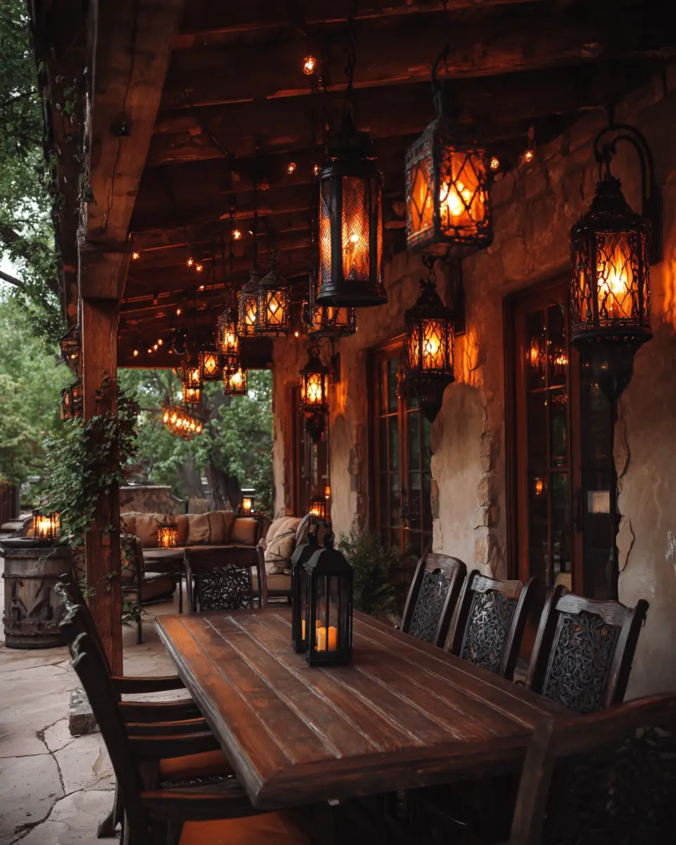 Warm Wood Rustic Patio Decor Ideas