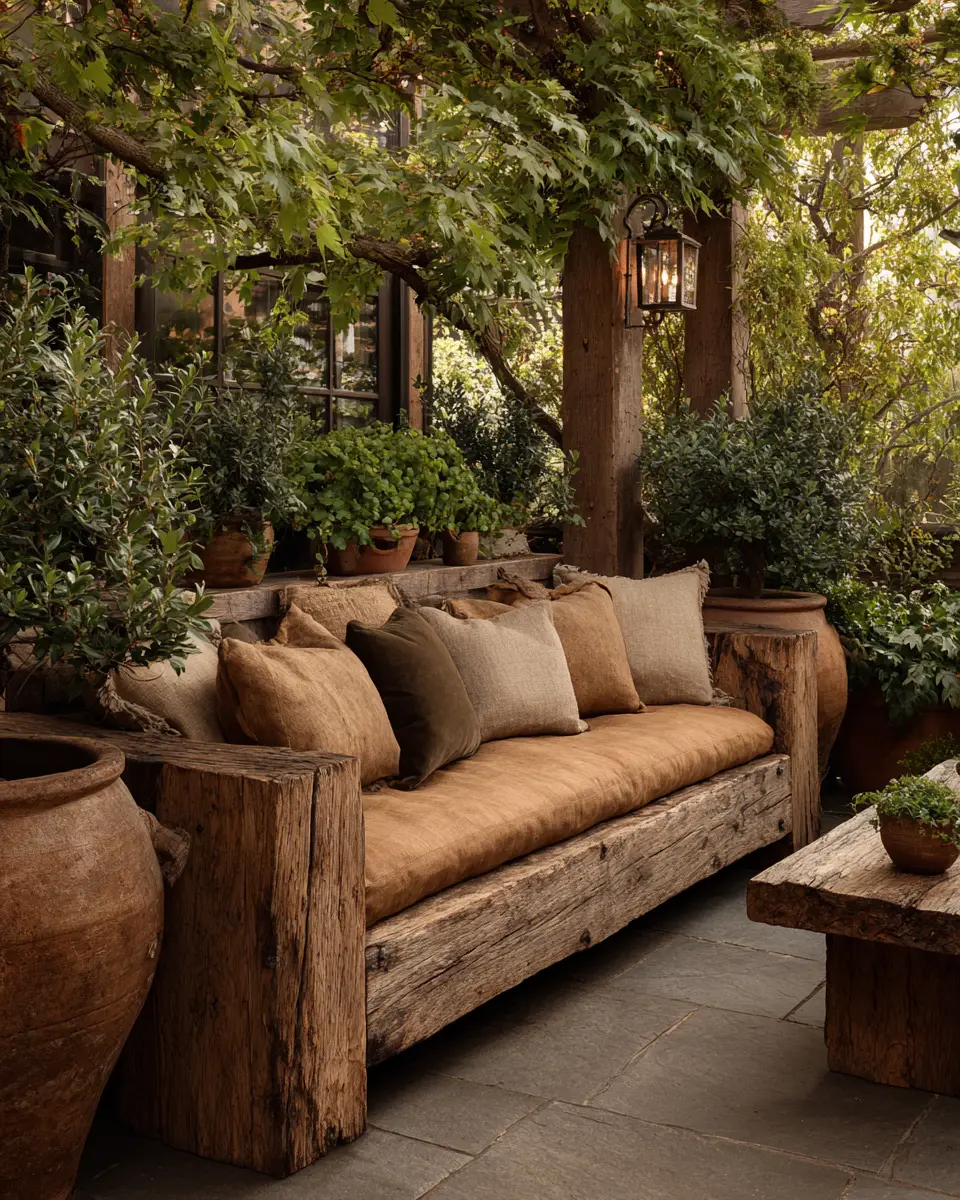 Warm Wood Rustic Patio Decor Ideas