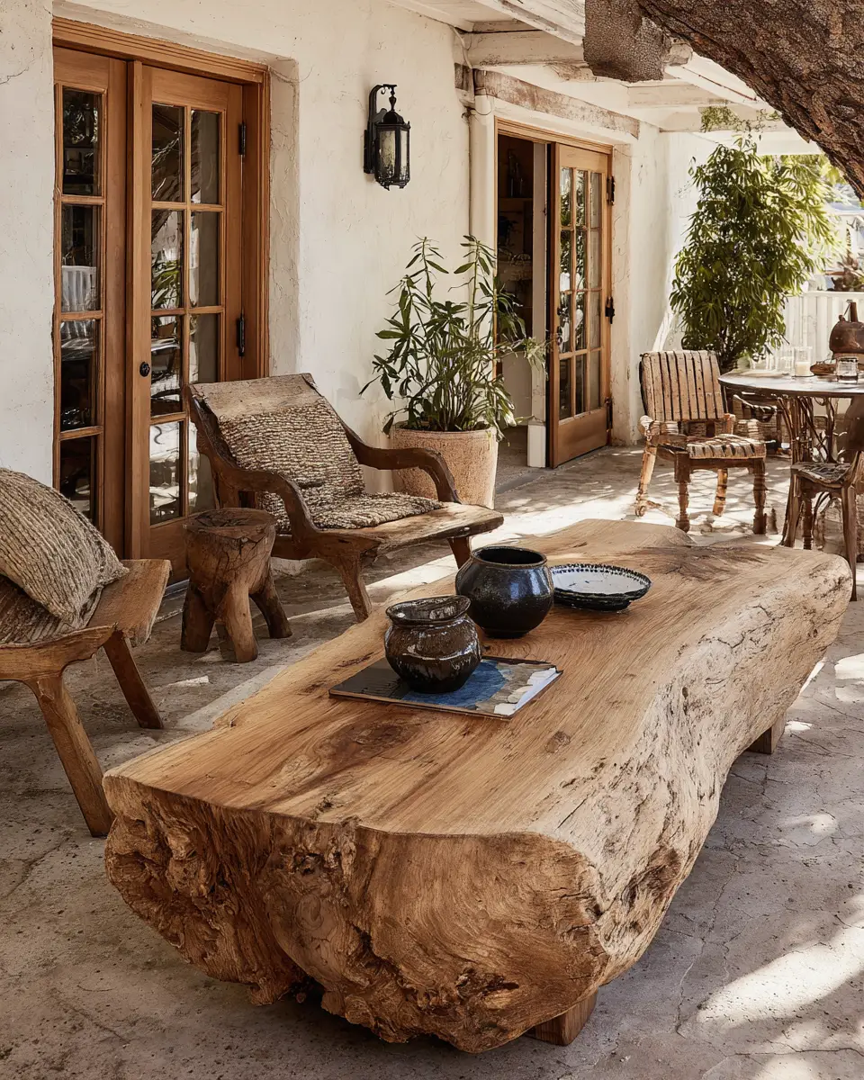 Warm Wood Rustic Patio Decor Ideas