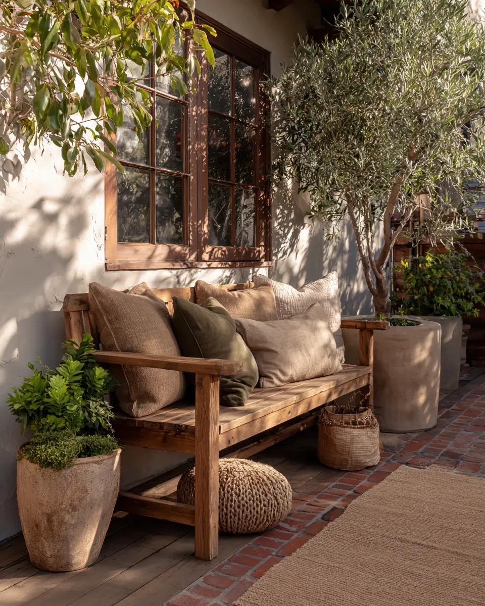 Warm Wood Rustic Patio Decor Ideas