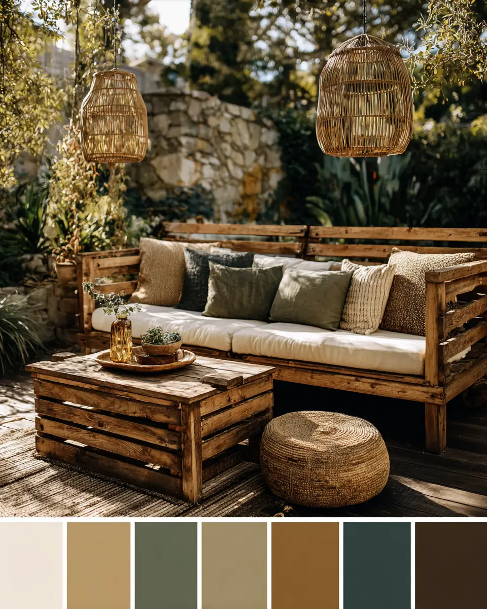 Warm Wood Rustic Patio Decor Ideas