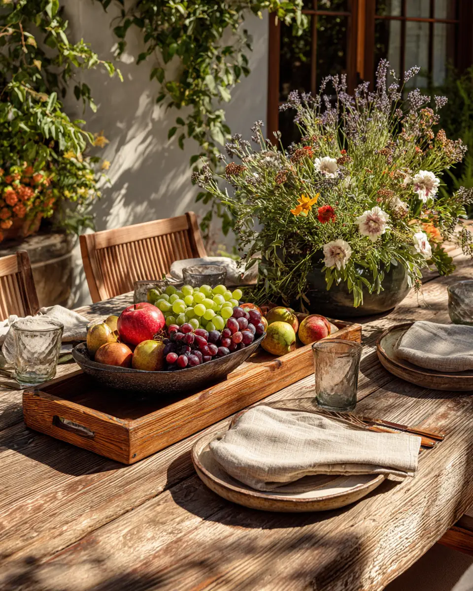 Warm Wood Rustic Patio Decor Ideas