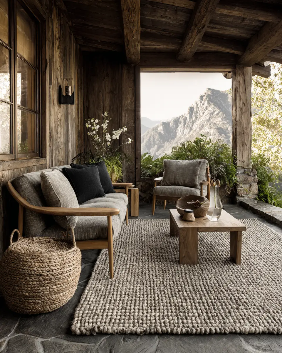 Warm Wood Rustic Patio Decor Ideas