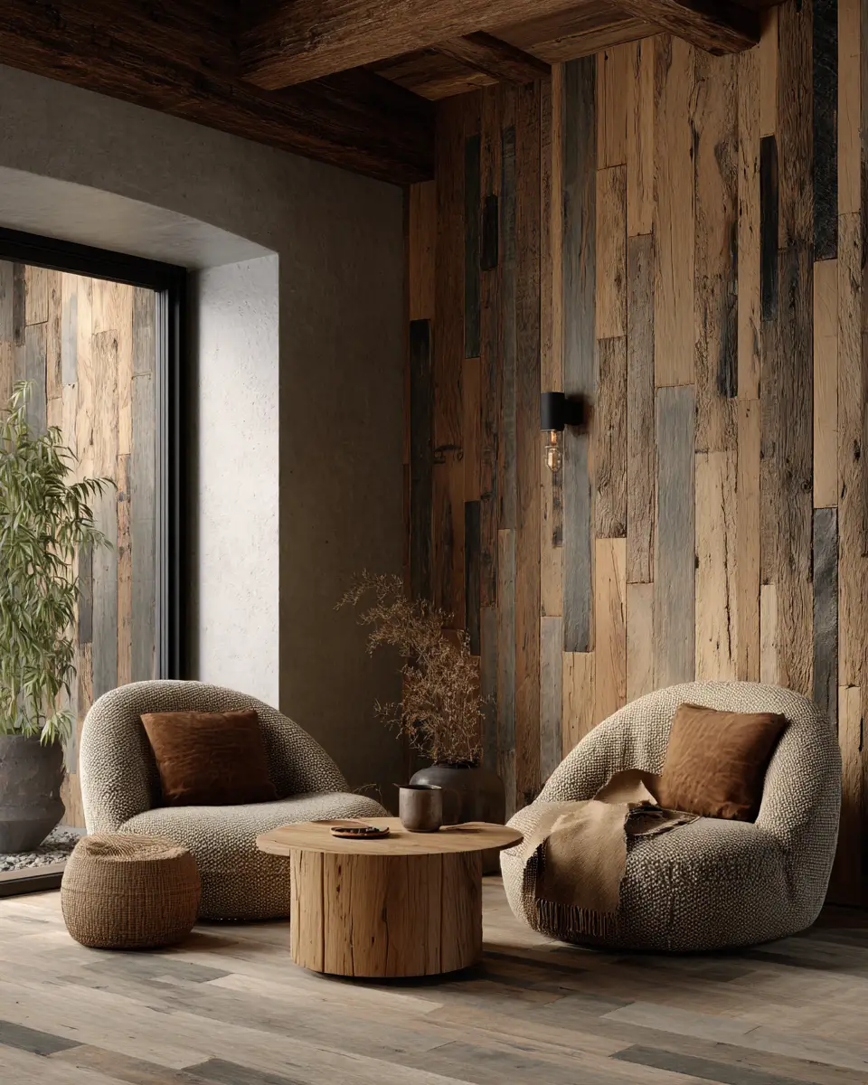 Warm Wood Scandinavian Living Room Decor Ideas