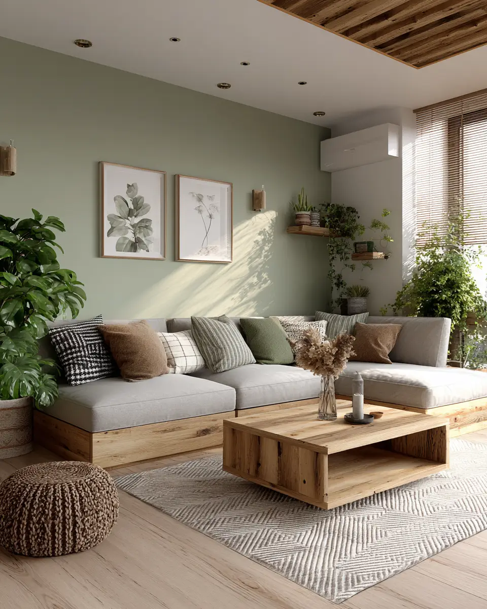 Warm Wood Scandinavian Living Room Decor Ideas