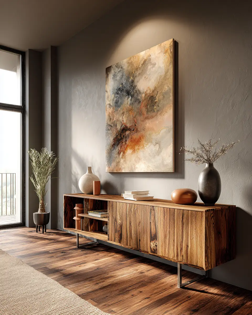 Warm Wood Scandinavian Living Room Decor Ideas