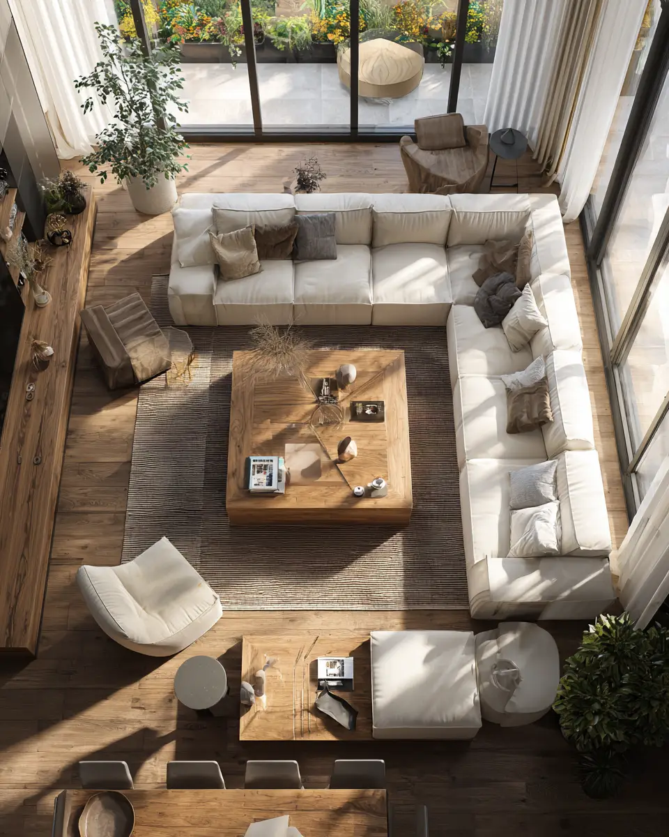 Warm Wood Scandinavian Living Room Decor Ideas