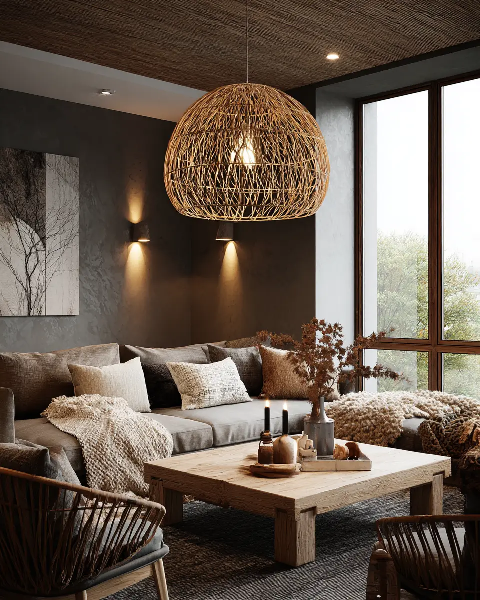 Warm Wood Scandinavian Living Room Decor Ideas