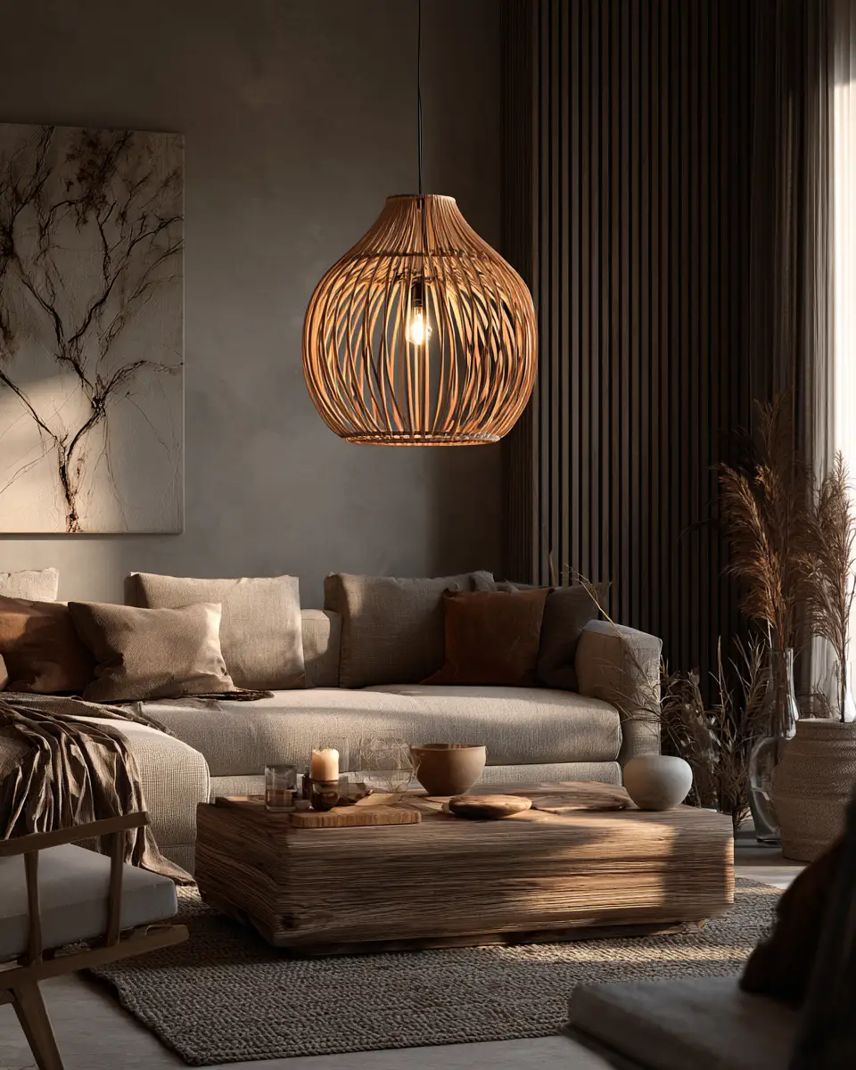 Warm Wood Scandinavian Living Room Decor Ideas