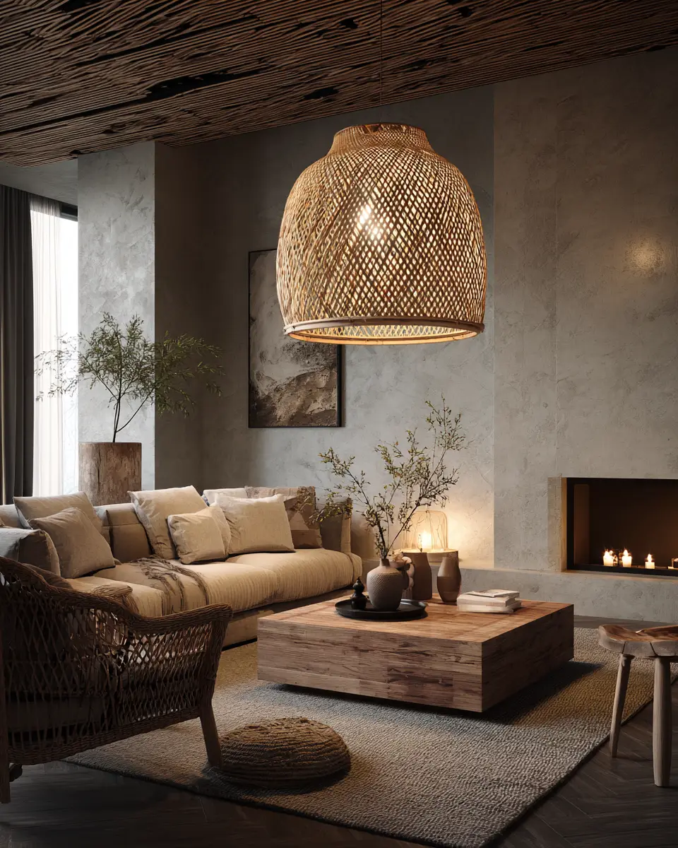 Warm Wood Scandinavian Living Room Decor Ideas