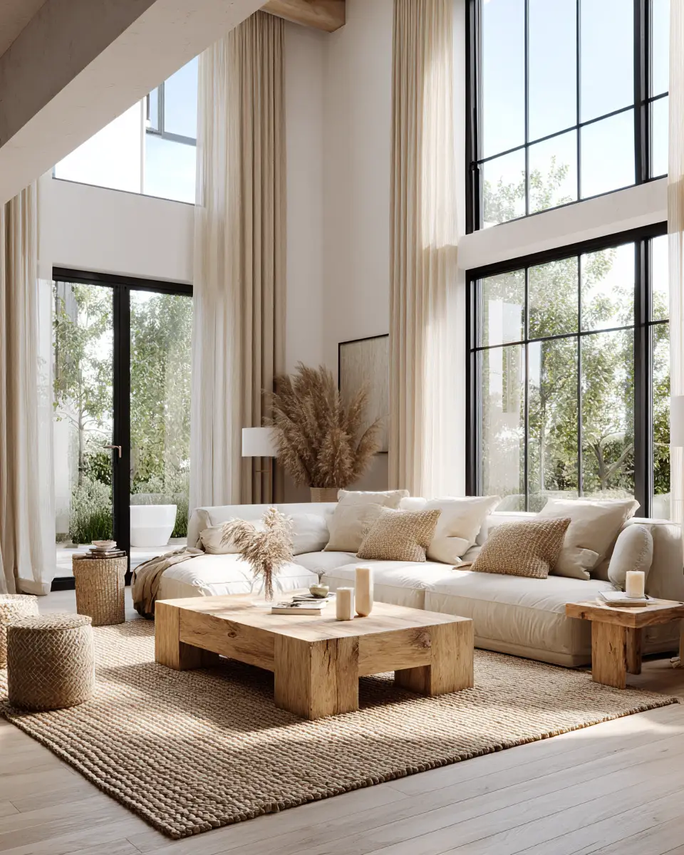 Warm Wood Scandinavian Living Room Decor Ideas