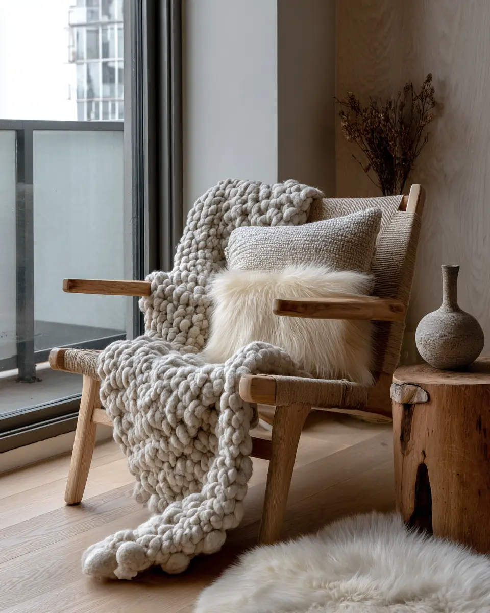 Warm Wood Scandinavian Living Room Decor Ideas