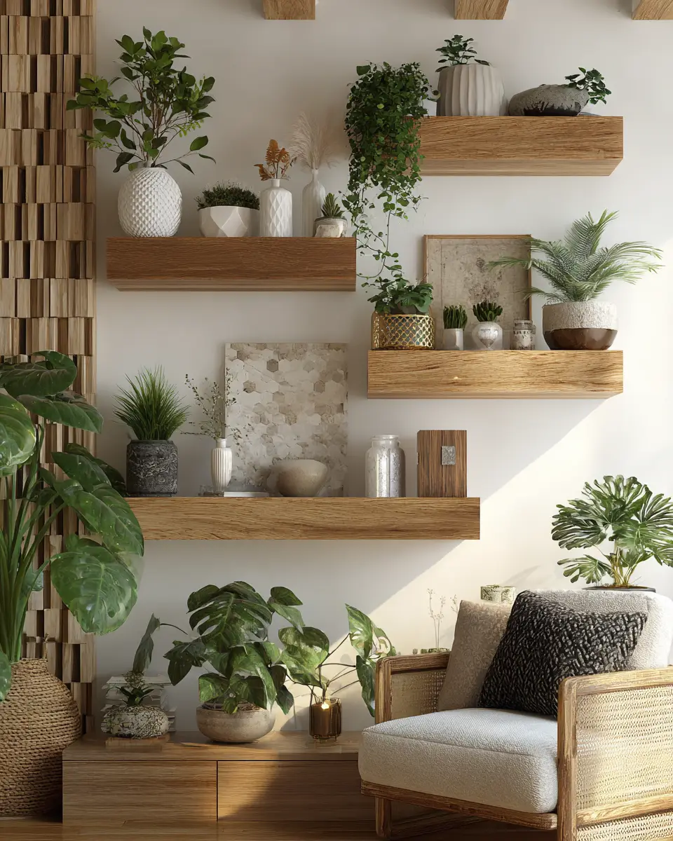 Warm Wood Scandinavian Living Room Decor Ideas