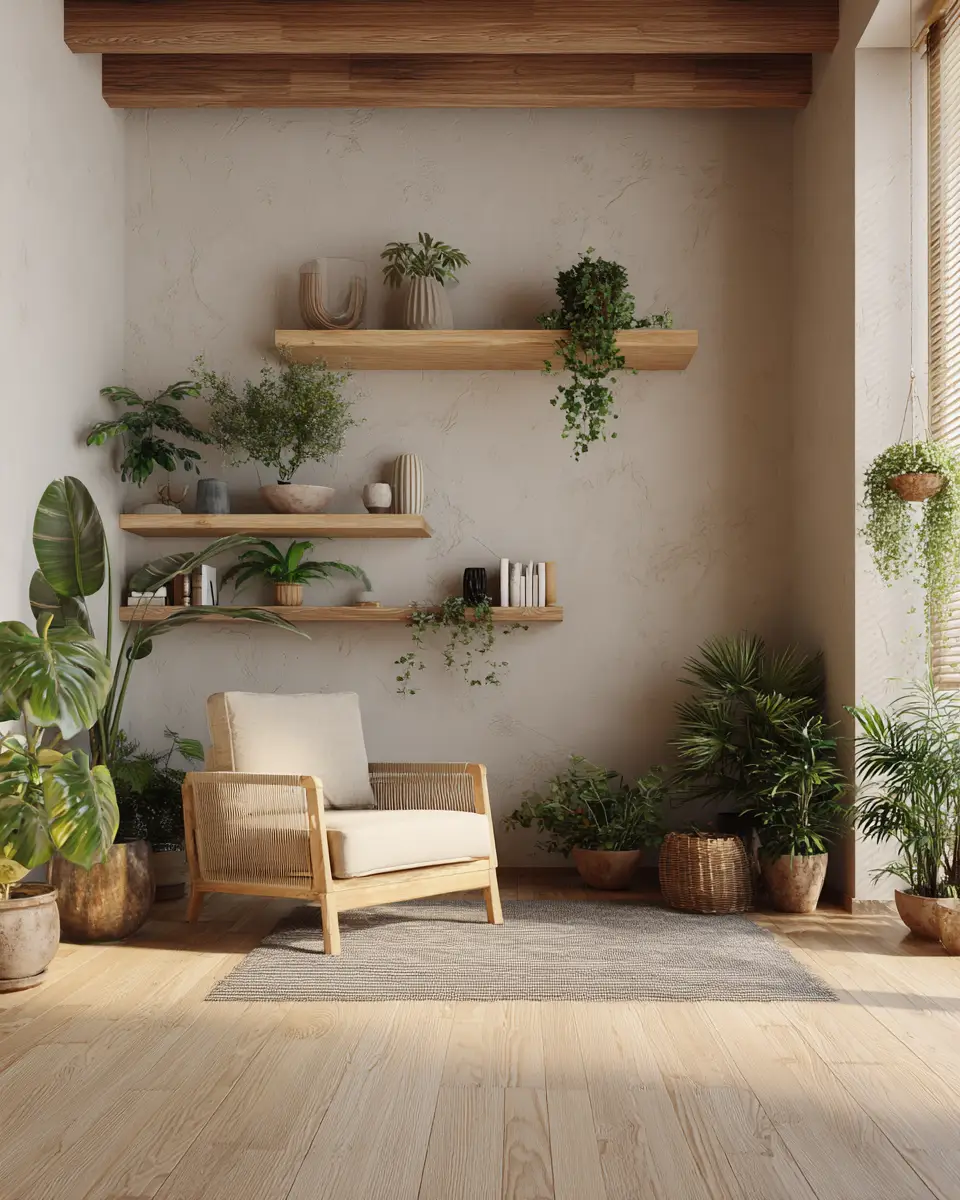 Warm Wood Scandinavian Living Room Decor Ideas