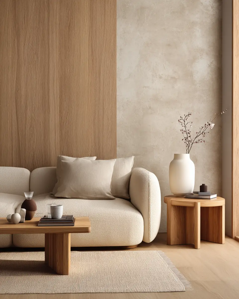 Warm Wood Scandinavian Living Room Decor Ideas