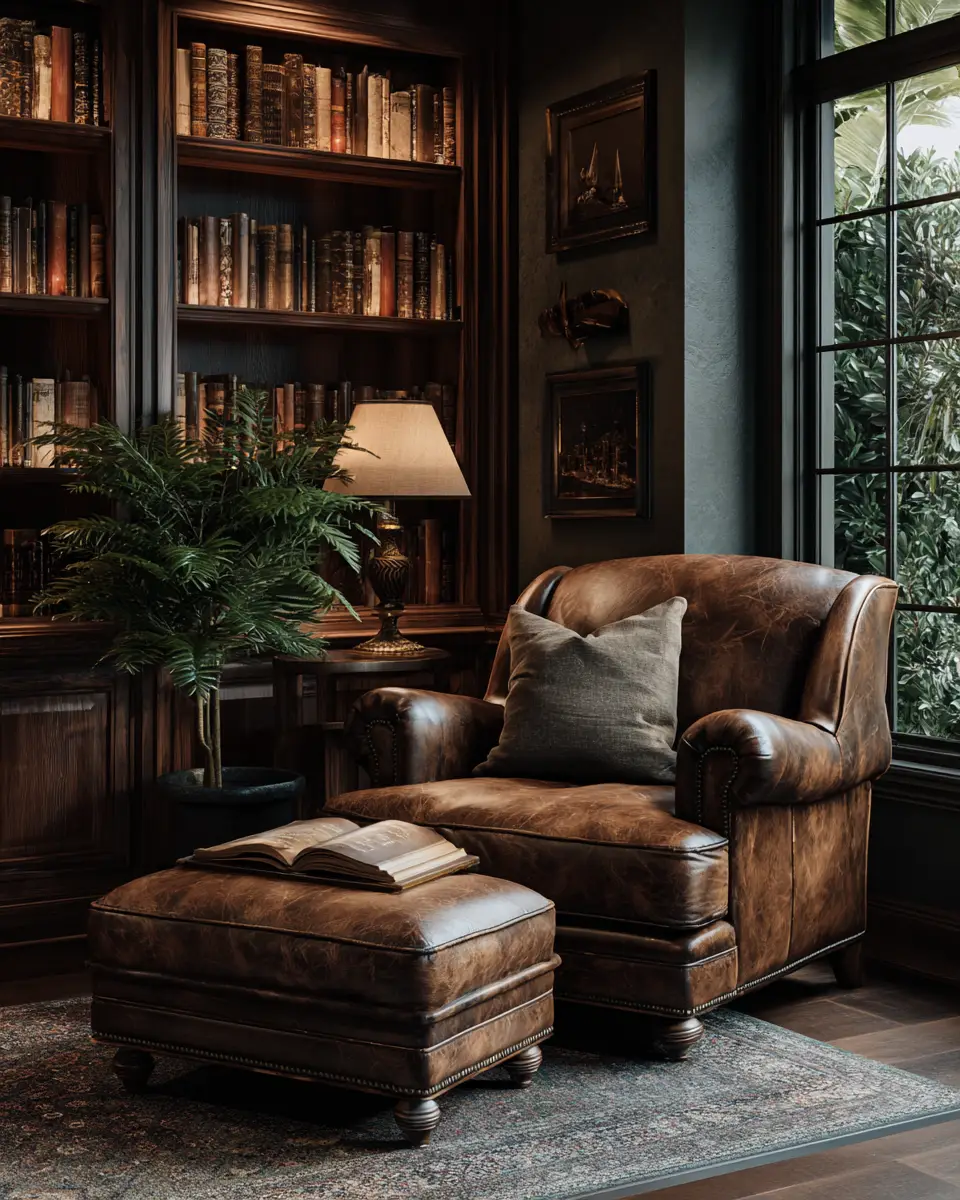 Warm Wood Vintage Home Office Decor Ideas