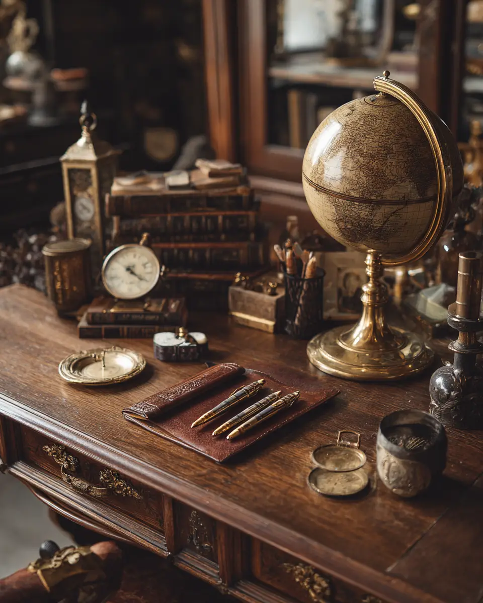 Warm Wood Vintage Home Office Decor Ideas