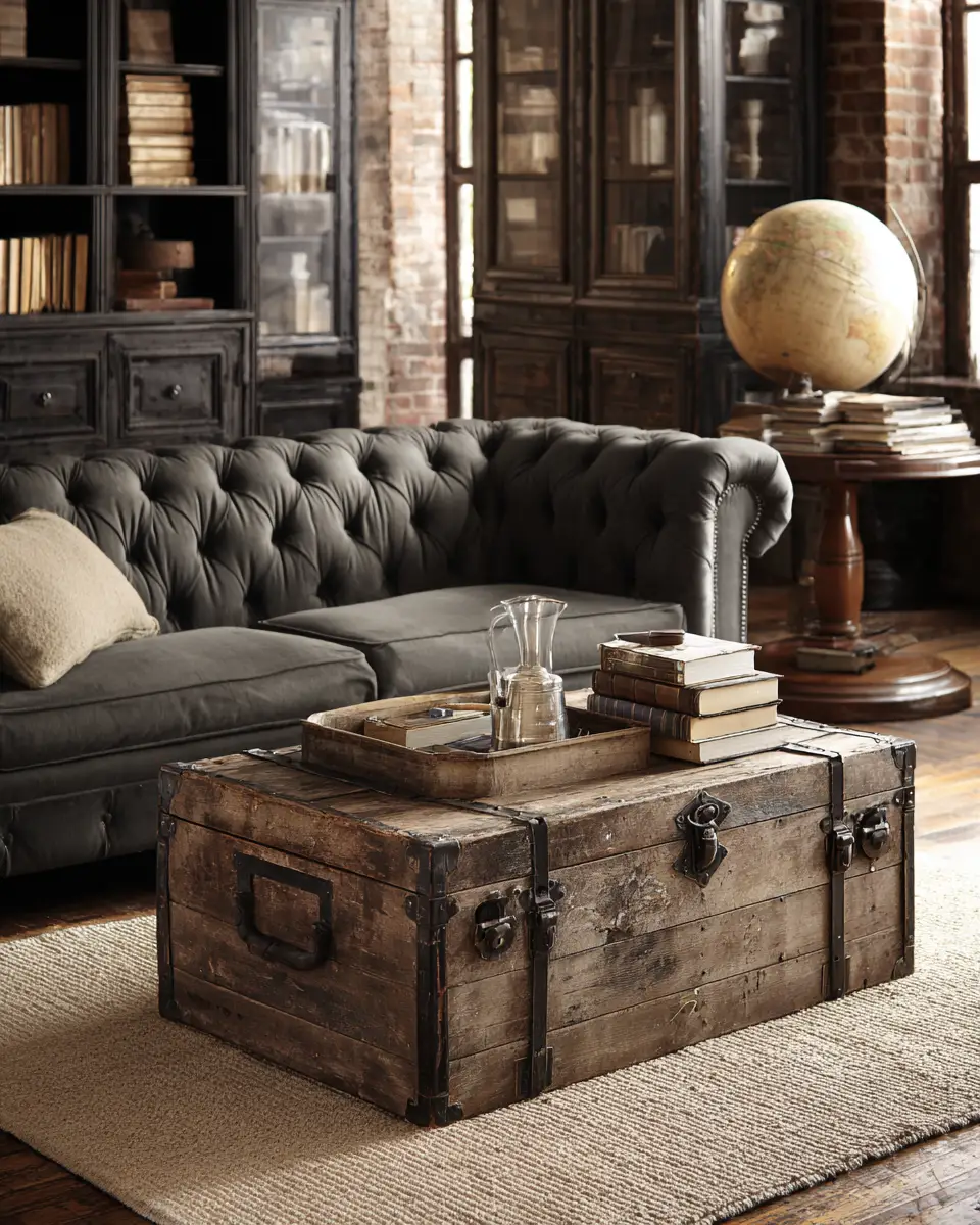 Warm Wood Vintage Home Office Decor Ideas