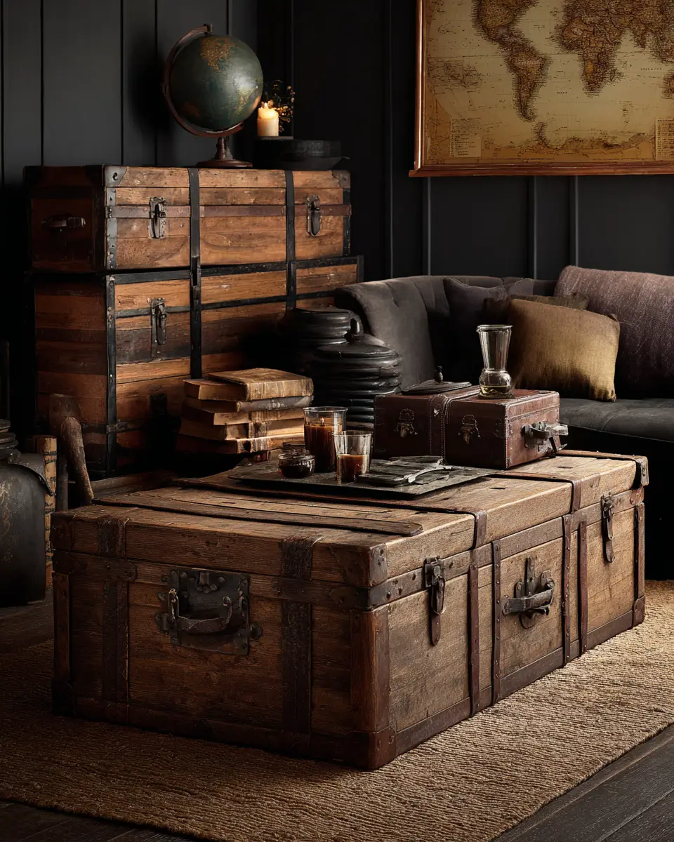 Warm Wood Vintage Home Office Decor Ideas