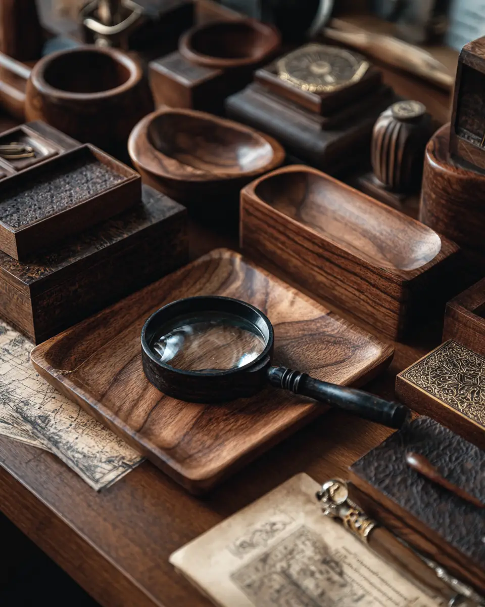 Warm Wood Vintage Home Office Decor Ideas