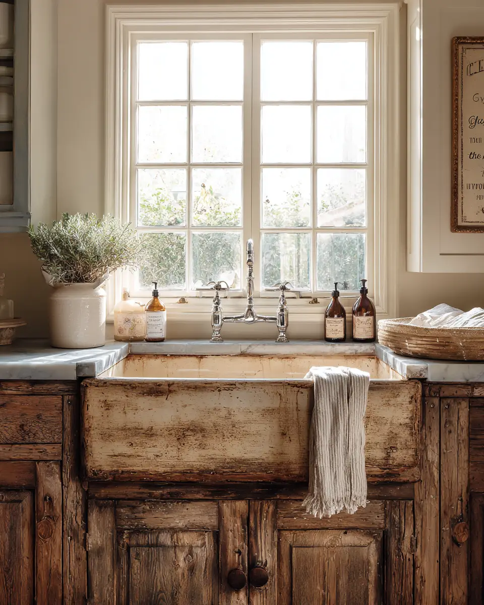 Warm Wood Vintage Laundry Room Decor Ideas