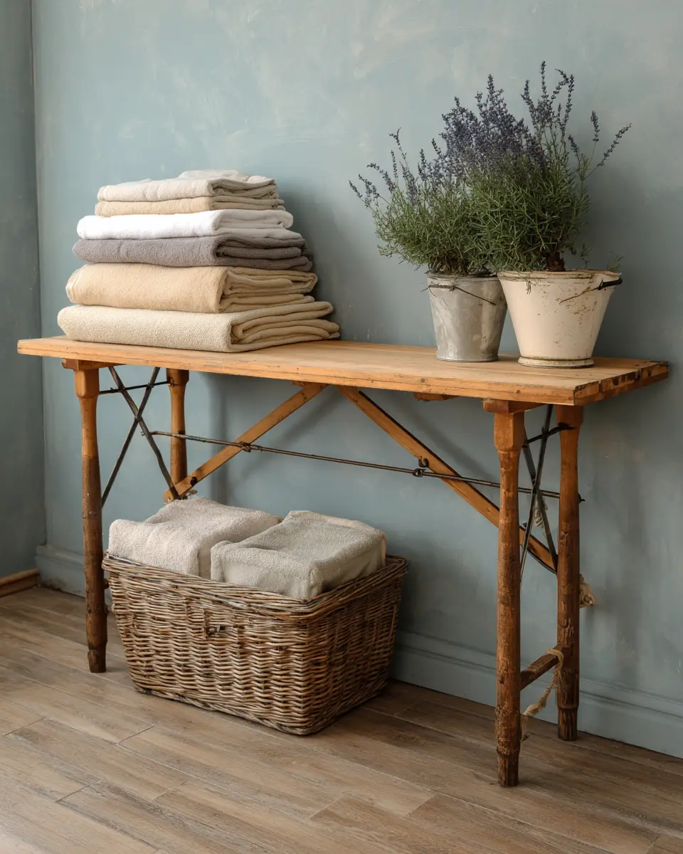 Warm Wood Vintage Laundry Room Decor Ideas