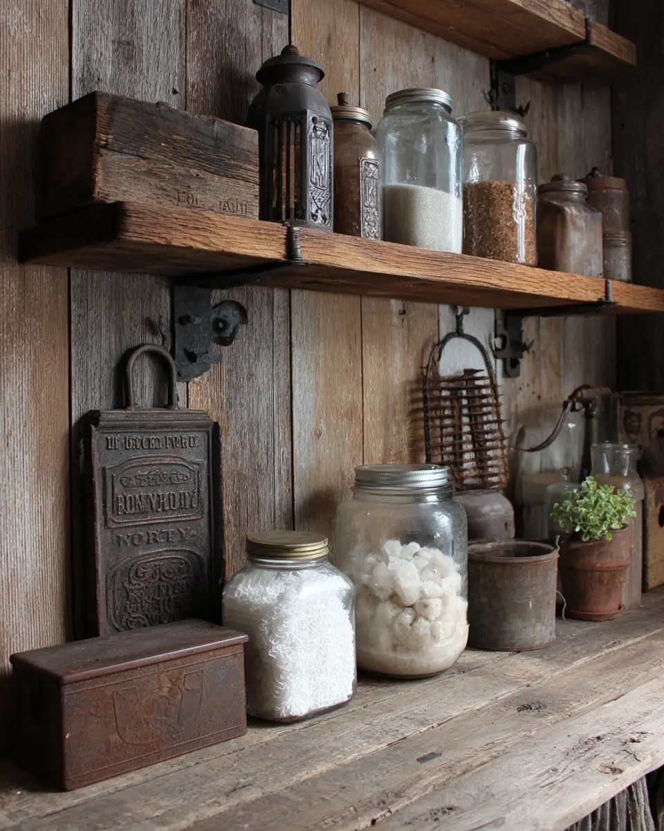 Warm Wood Vintage Laundry Room Decor Ideas