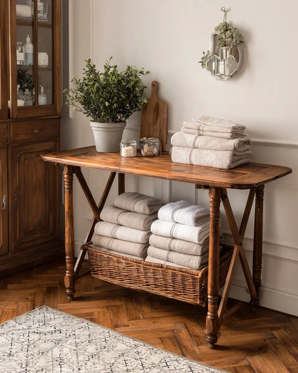 Warm Wood Vintage Laundry Room Decor Ideas