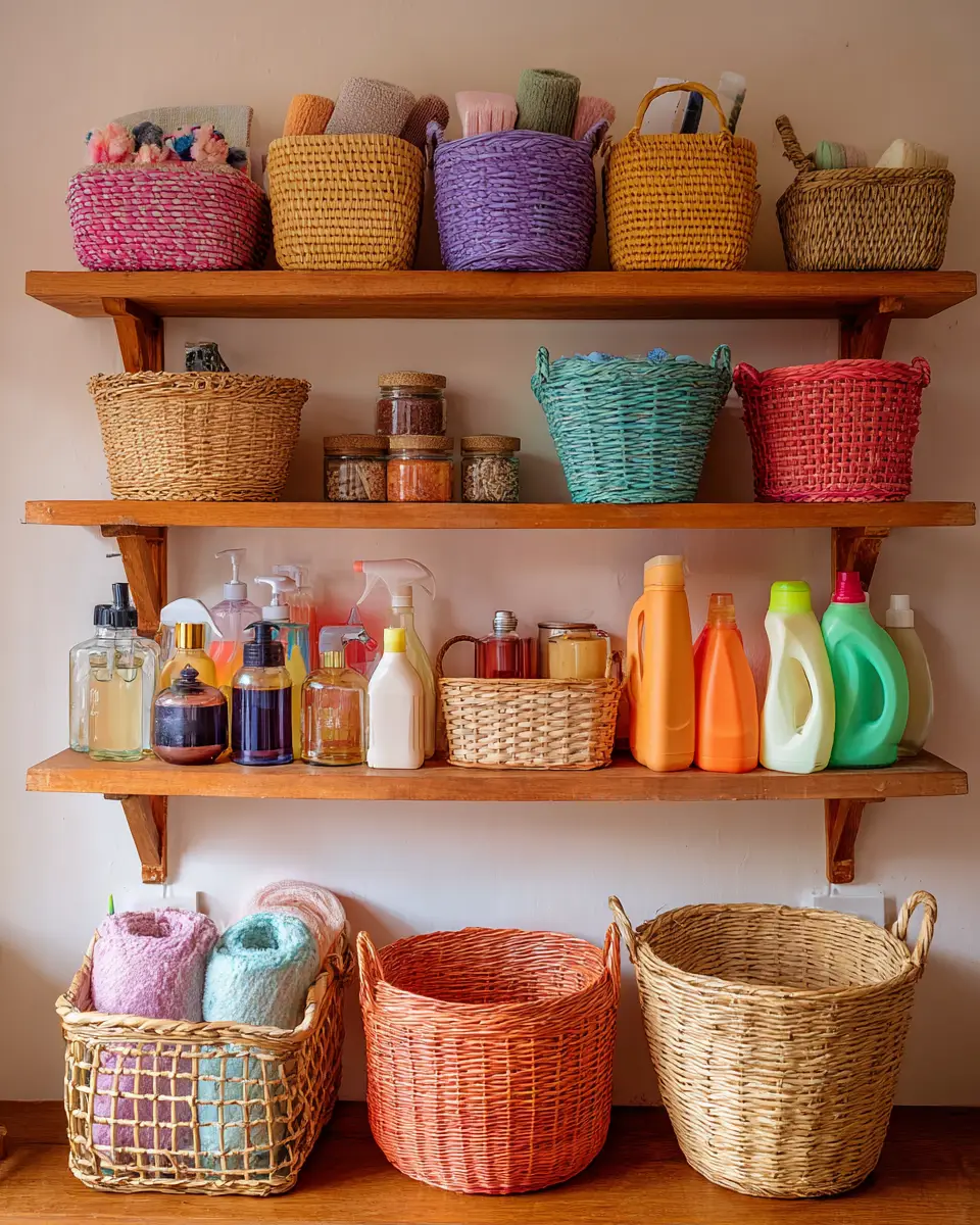 Warm Wood Vintage Laundry Room Decor Ideas