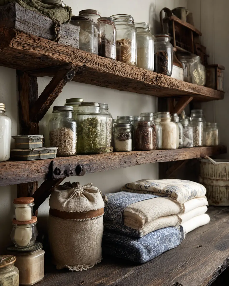 Warm Wood Vintage Laundry Room Decor Ideas