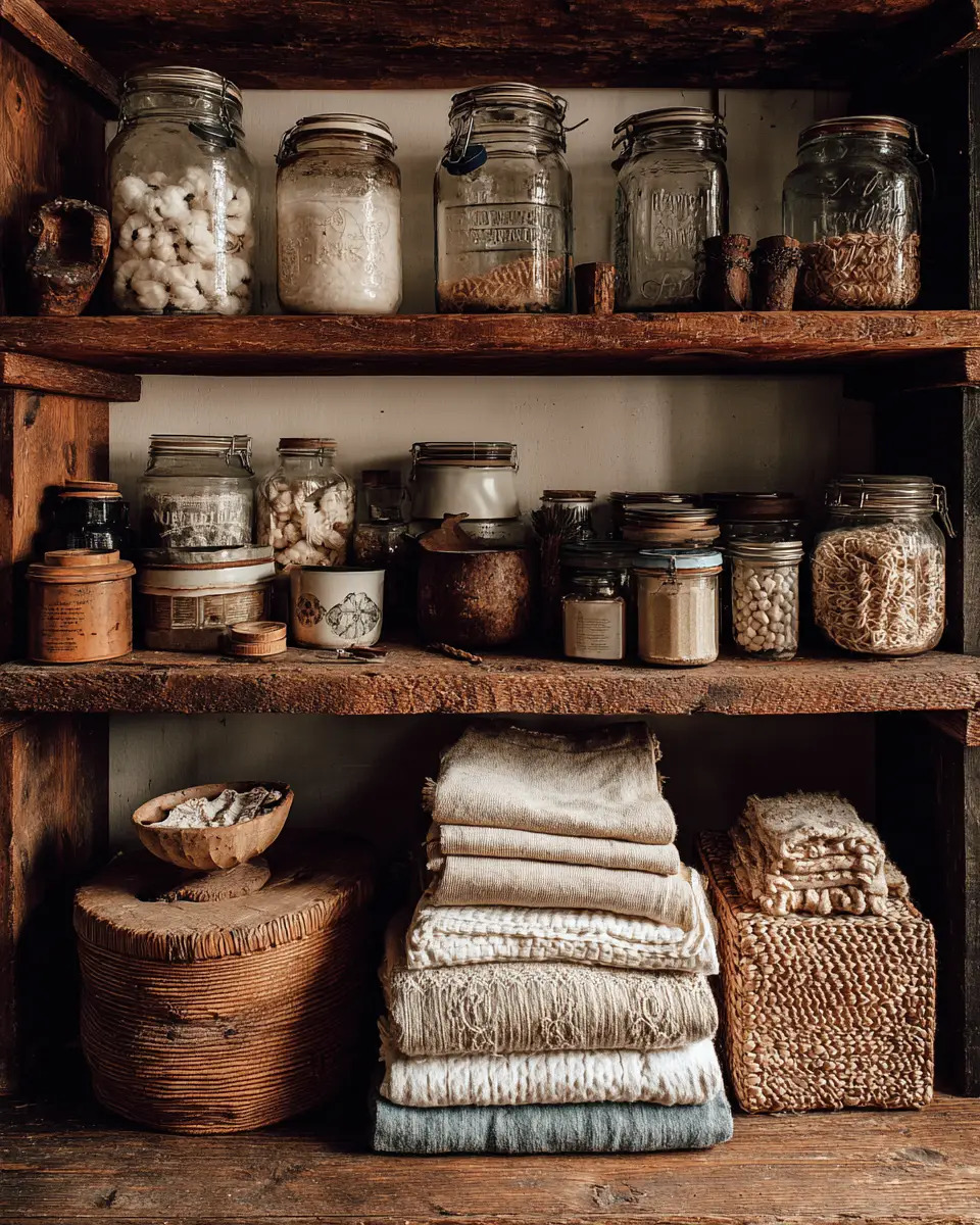 Warm Wood Vintage Laundry Room Decor Ideas