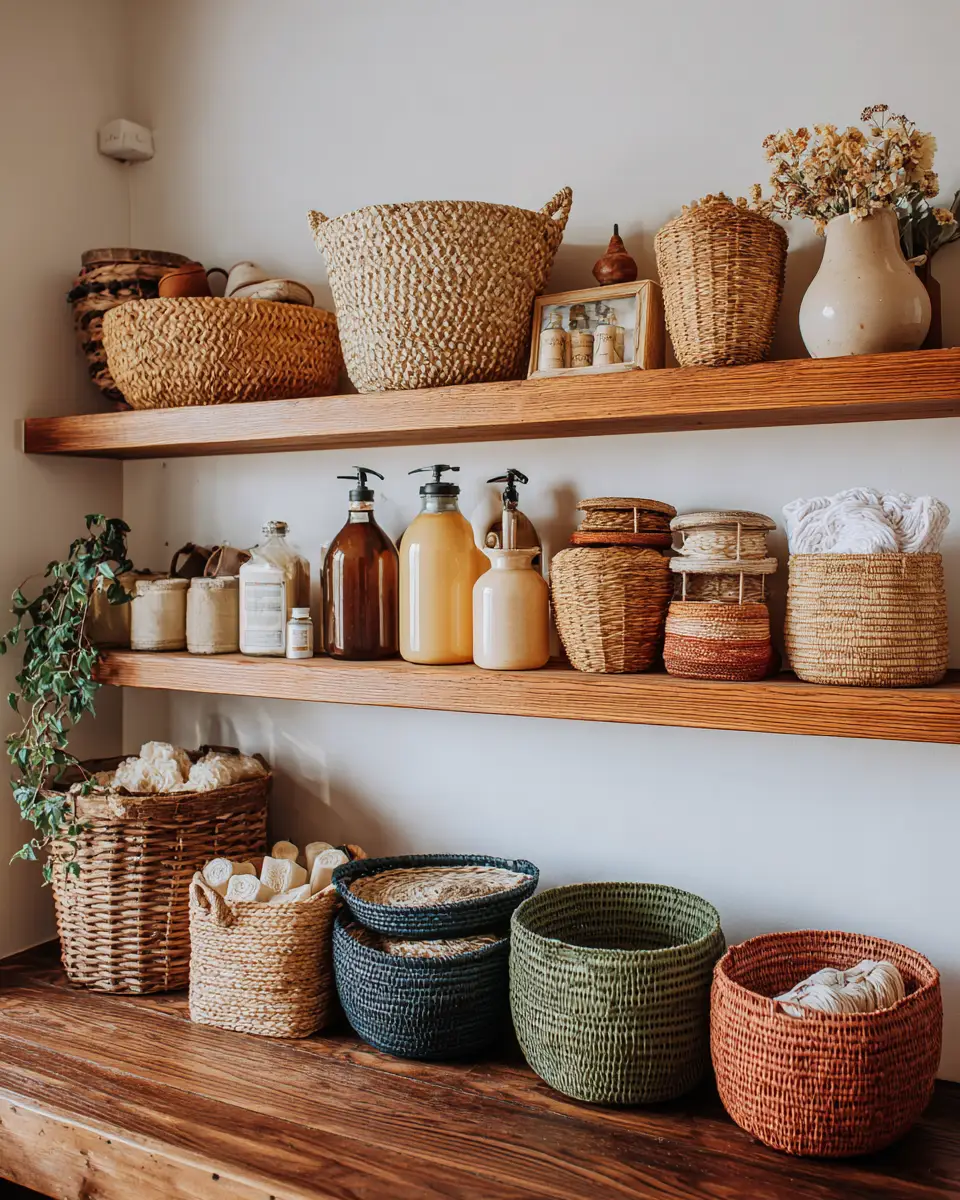 Warm Wood Vintage Laundry Room Decor Ideas