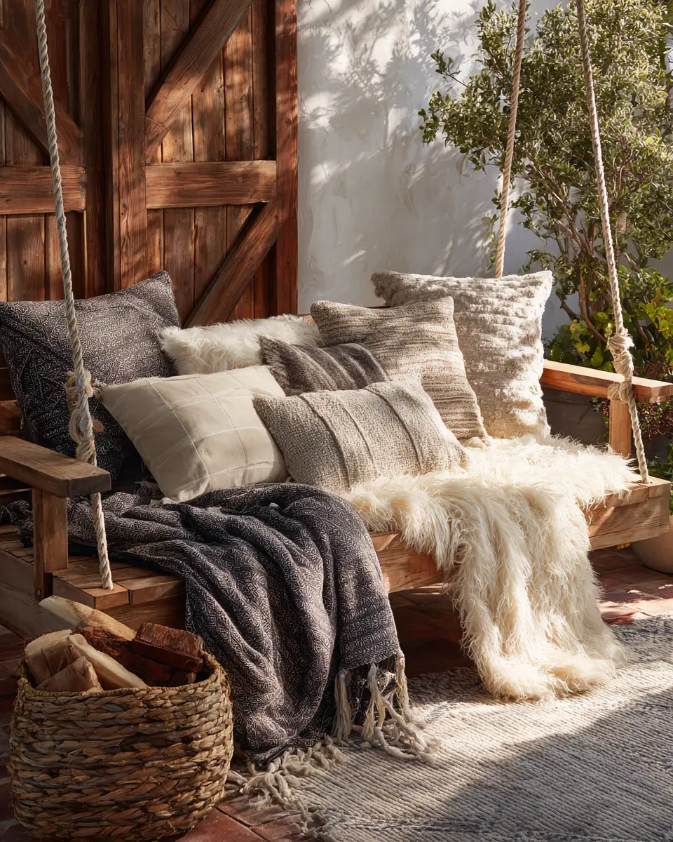 Warm Wood Vintage Patio Decor Ideas