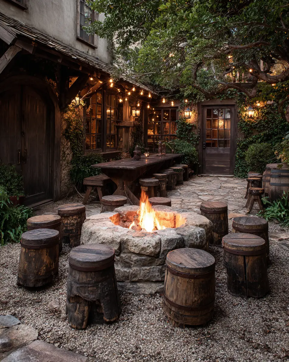 Warm Wood Vintage Patio Decor Ideas