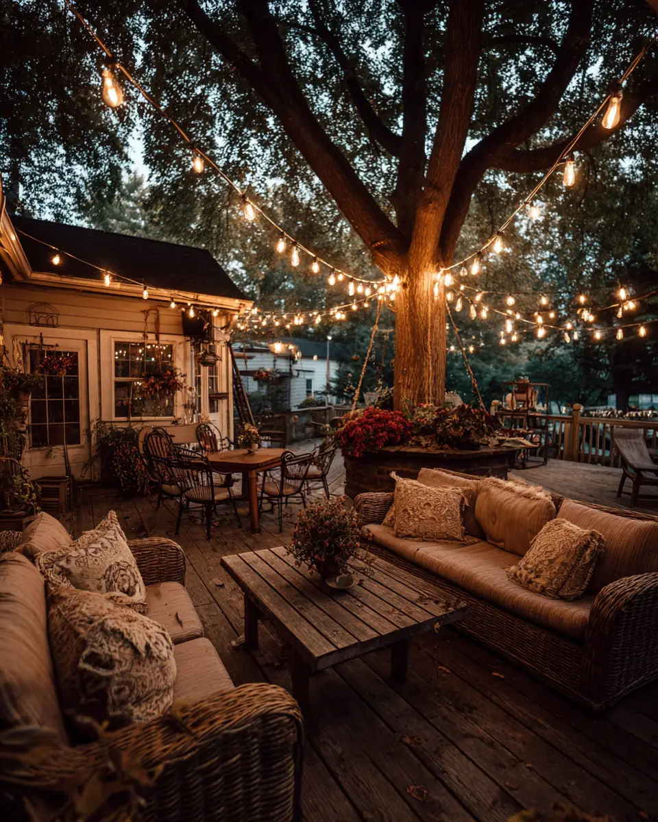Warm Wood Vintage Patio Decor Ideas