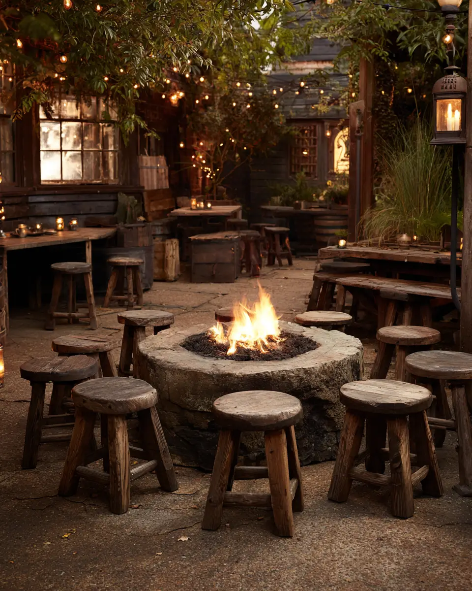 Warm Wood Vintage Patio Decor Ideas