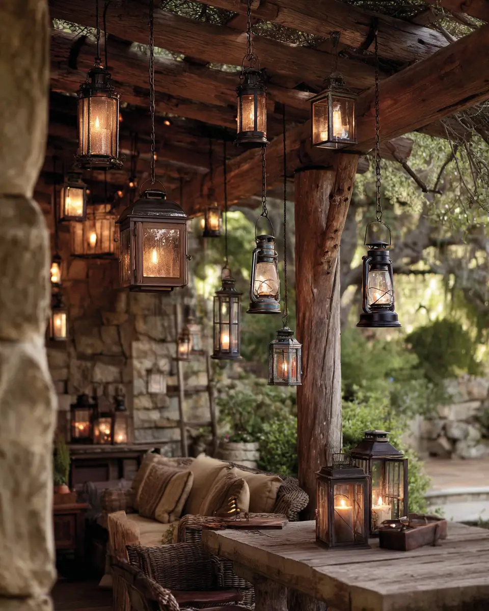 Warm Wood Vintage Patio Decor Ideas