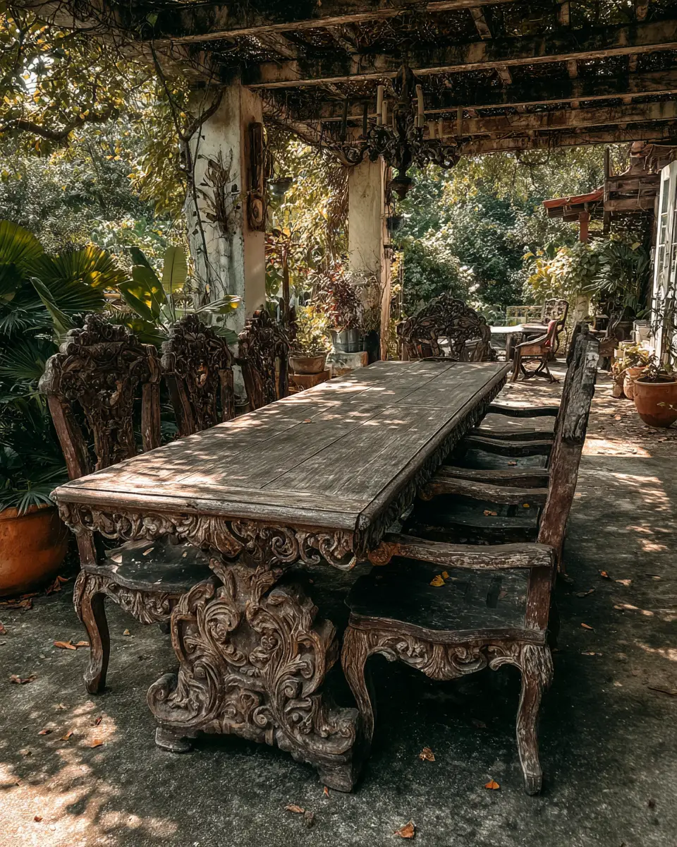 Warm Wood Vintage Patio Decor Ideas