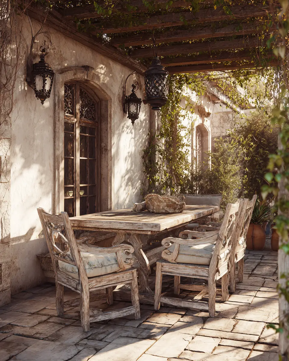 Warm Wood Vintage Patio Decor Ideas