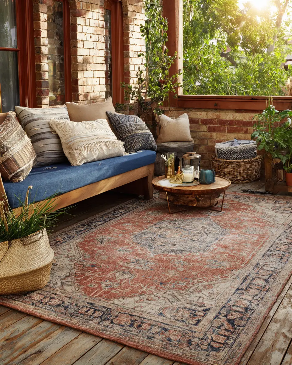 Warm Wood Vintage Patio Decor Ideas