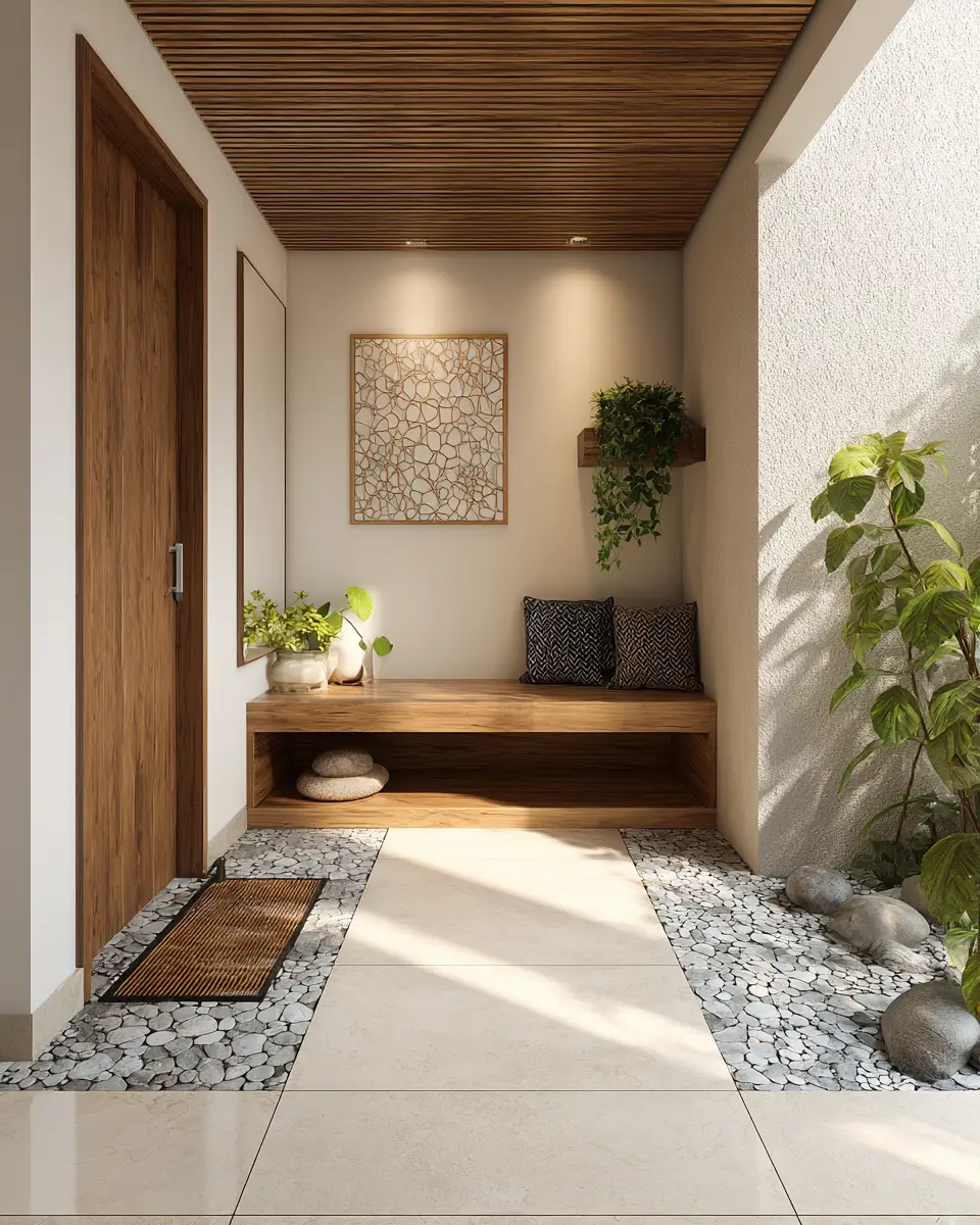 Warm Zen Entryway Decor Ideas