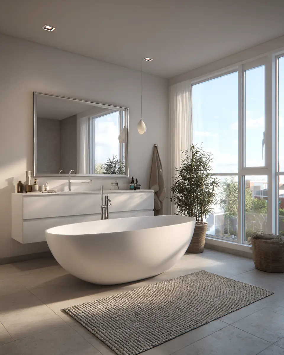 White Bathroom Decor Ideas - Featured